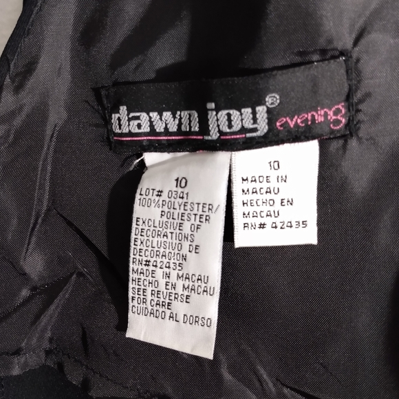 Dawn Joy Evening Black Dress Size 10 Make An Offer - Picture 7 of 7